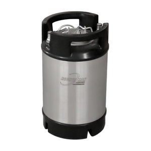 2.5 Gallon Ball Lock Cornelius Keg NEW - Rubber Top Stainless Steel Tank