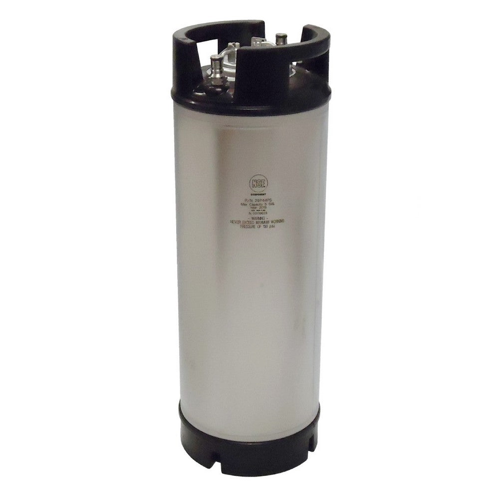 5 Gallon Ball Lock Cornelius Keg NEW - Rubber Top Stainless Steel Tank